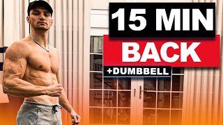 15 Min Back Workout  Build Back Muscle at Home dumbbell  velikaans