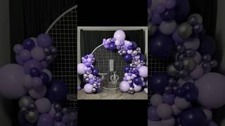 Purple & Silver Balloon Garland Arch #shortsvideo