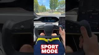 Tesla Model S Plaid 0-60mph Chill v Sport v Plaid Mode #shorts