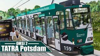 OMSI 2 Potsdamer TATRA-Straßenbahn #2 Verbremst mit der Tram  Straßenbahn Simulator