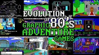 Evolution of All 80s Graphic Adventure Games - compilation of All notable 80s adventure games