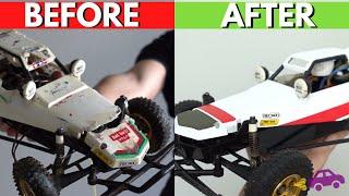 Repair RC Car Body and Paint - LIKE NEW  Tamiya Grasshopper Build Part 4