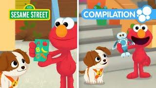 Sesame Street Help Elmo & Puppy Find the Missing Coloring Book and Robot TWO Episodes