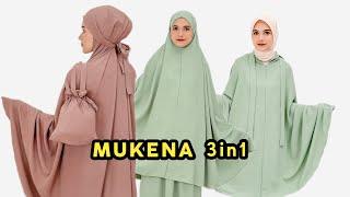 Tutorial mukena 3in1 Cringkle airflow zipper malay  mukena traveling  mukena Lebaran Mukena lesty