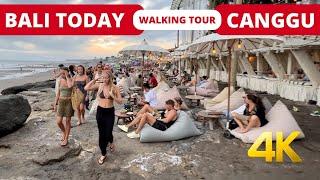  Explore CANGGU BALI Today 4K Walking Tour in Bali Travel Vlog 2023  Bali Beach
