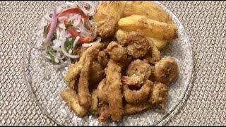 CHICHARRÓN DE MARISCOS CON YUCAS DORADAS - UN GUSTO IRRESISTIBLE