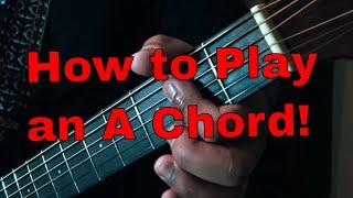 How to play the A  Guitar chord