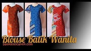 BAJU KERJA MODEL DRESS BATIK TULIS KOMBINASI  MODERN