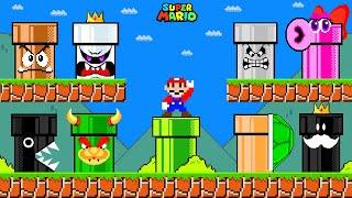 Super Mario Bros. but there are More Custom Pipes All Enemies?