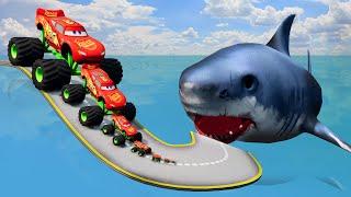 Monster Truck Lightning Mcqueen vs SLIDE OF DEATH in BeamNG.Drive