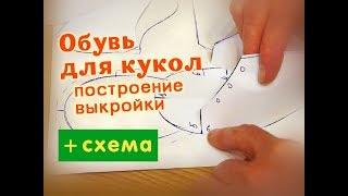 Обувь для кукол - как построить выкройку. Урок по просьбе подписчиков 