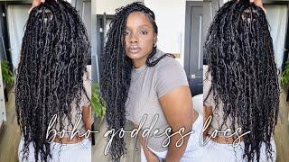 Updated Boho Faux Locs using human hair and synthetic hair.