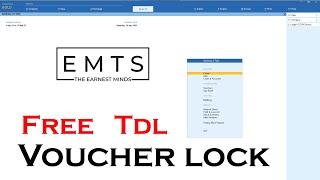 Free TDL  Vocherwise Entry or Alter Lock  Tally Tdl  EMTS