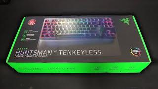 Razer Huntsman V2 TKL Mechanical Keyboard Unboxing - ASMR With TypingSound Test