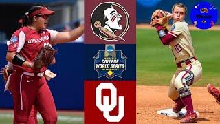 #10 Florida State vs #1 Oklahoma  WCWS Championship Game  2021 College Softball Highlights