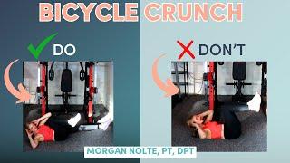 BICYCLE CRUNCH Core Strength Exercise  Form Variations & Common Mistakes