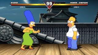 MARGE SIMPSON vs HOMER SIMPSON & JOE SWANSON - HIGH LEVEL INSANE EPIC FIGHT