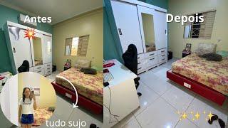 Transformando um caos em um quarto organizado meu vlog de arrumação