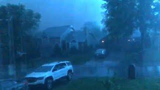 Tornado Hits Tulsa Neighborhood Power Flashes and Damage