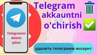 Telegram akkauntni ochirish  Telegram ochirish