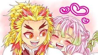 Rengoku x mitsuri flama de amor kimetsu no yaiba