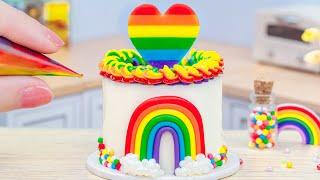 Fancy Miniature Buttercream Rainbow Cake Tutorial1000+ Miniature Rainbow Cake IdeasMini Cake Ideas