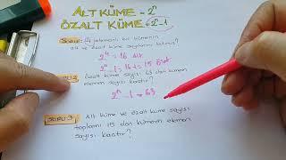 Alt küme ve özalt küme