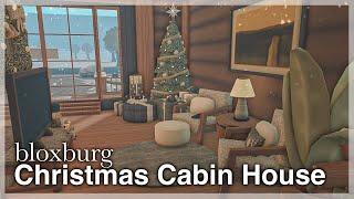 Bloxburg - Christmas Cabin House Speedbuild interior + full tour