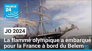 JO 2024  La flamme olympique a quitté la Grèce pour rejoindre la France à bord du Belem