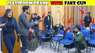 Class Room Prank With Fake Gun  Prank in Pakistan @decentboysprank