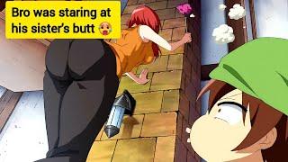 Anime hot sence Bro was starting at his sisters butt  