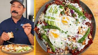 Red Chilaquiles Taco Recipe How to Cook Mexican Chilaquiles Rojos for Breakfast