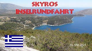 2024 - Skyros - Inselrundfahrt - Apanema Taverne - Triopetra Strand - Linaria - Hafen - Griechenland