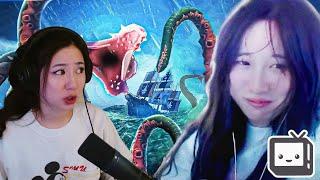 Fuslie Reacts to Scary Tentacle Monsters  OfflineTv and Friends