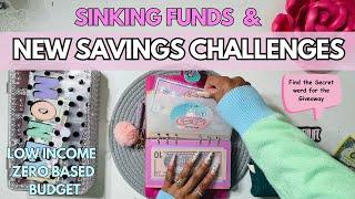 LOW $ Savings CHALLENGES AND SINKING FUNDS FOR SMALL BUDGETS   SECRET WORD GIVEAWAY  LOW INCOME