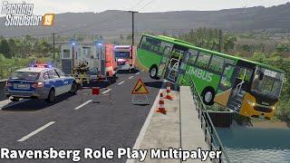 Operational Bus almost fell from a Bridge Public Service│Ravensberg│Multiplayers Role Play│FS 19