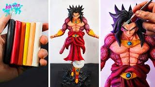 Mi MEJOR escultura con PLASTILINA ESCOLAR  Como hacer a Broly ssj4  Dragon Ball