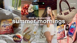 8am summer morning routine productive & peaceful beach days cooking at home & slow mornings