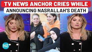 TV News Anchor Cries While Announcing Nasrallahs Death Lebanese Mourn On Streets  Hezbollah