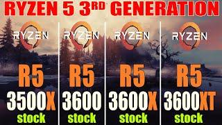 RYZEN 5 3500X vs RYZEN 5 3600 vs RYZEN 5 3600X vs RYZEN 5 3600XT  PC GAMES TEST 