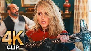 Captain Marvel & Ms Marvel Swapping Place Fight Scene  THE MARVELS 2023 Movie CLIP 4K