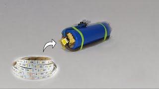 Çok Güçlü Mini El Feneri Nasıl Yapılır? şarjlı  Şerit LED ile El Feneri Yapımı