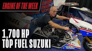 Larry Spiderman McBrides Suzuki Top Fuel Motorcycle Engine