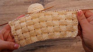 Ажурная плетенка спицами  Lace Basket Cable