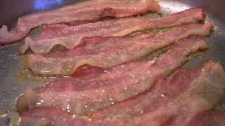 10 hours of frying bacon sound — Sleep sounds  ASMR bacon noise for relax