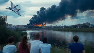 FIRST FOOTAGE OF AERIAL COMBAT OVER MOSCOW Ukrainian F-16 pilot shoots down Russian Su-57