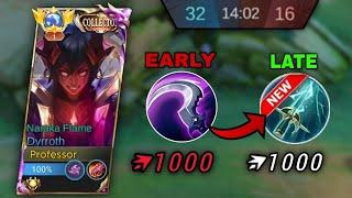 FINALLY FOUND DYRROTH NEW BROKEN BUILD EARLY - LATE GAME- Mobile legends