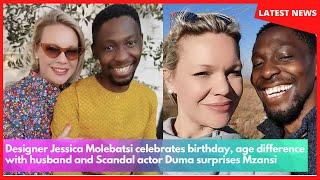 Designer Jessica Molebatsi celebrates birthday age difference with husband and Scandal actor Duma