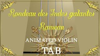Rondeau des Indes galantes Rameau - Animated Violin Tabs