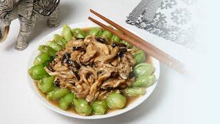 Alpanas Cooking Stir Fried Bokchoy w Mushroom  আলপনার রান্নাঃ স্টার ফ্রাইড বকচয় উইথ মাশ্রুম